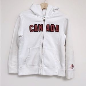 Canada White Kids Hoodie